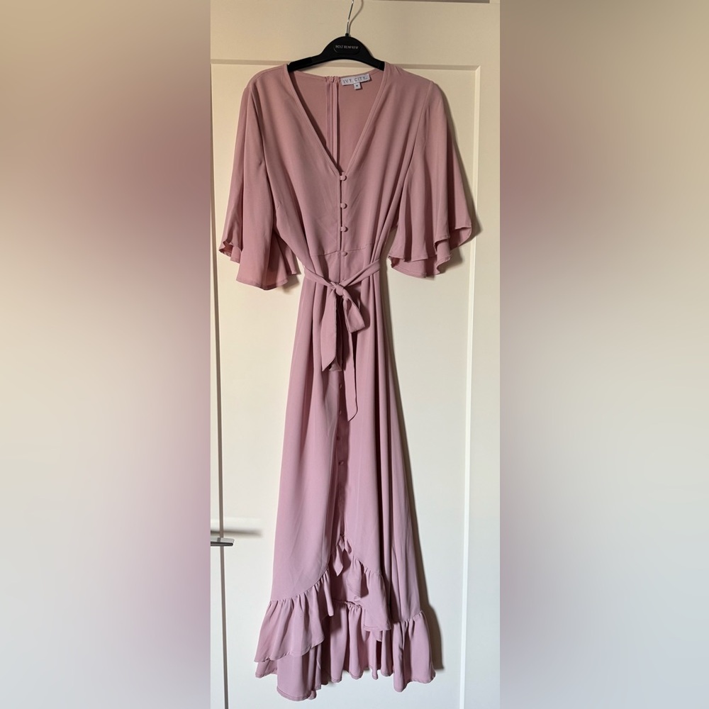 & Other Stories Dusty Pink Long Sleeve Dress